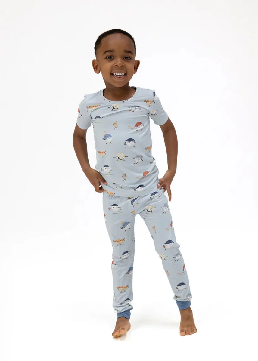 2-Piece Pajama Set - Baseballs Playing Baseball - Image 2