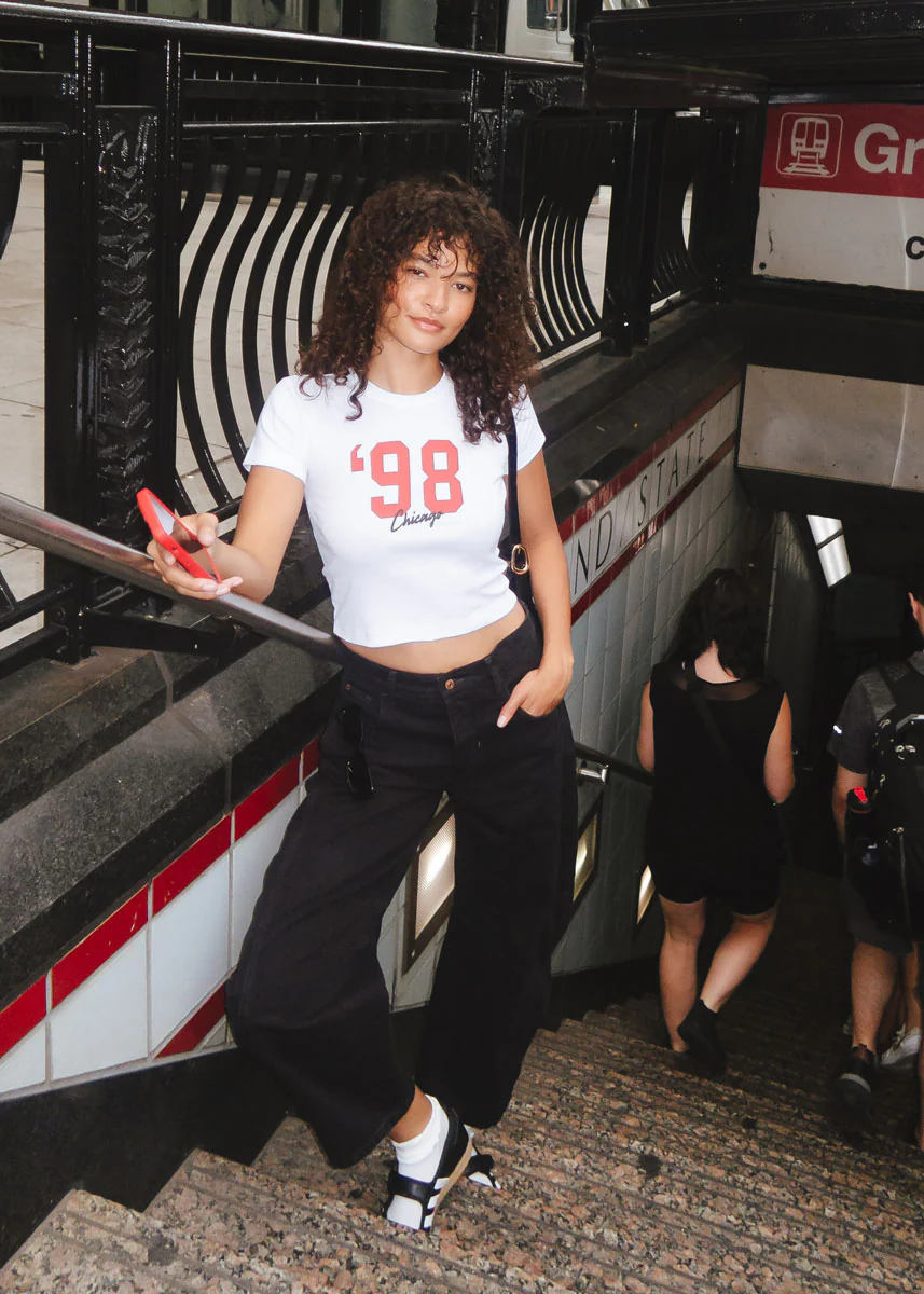 '98 Chicago Baby Tee - White - Image 3