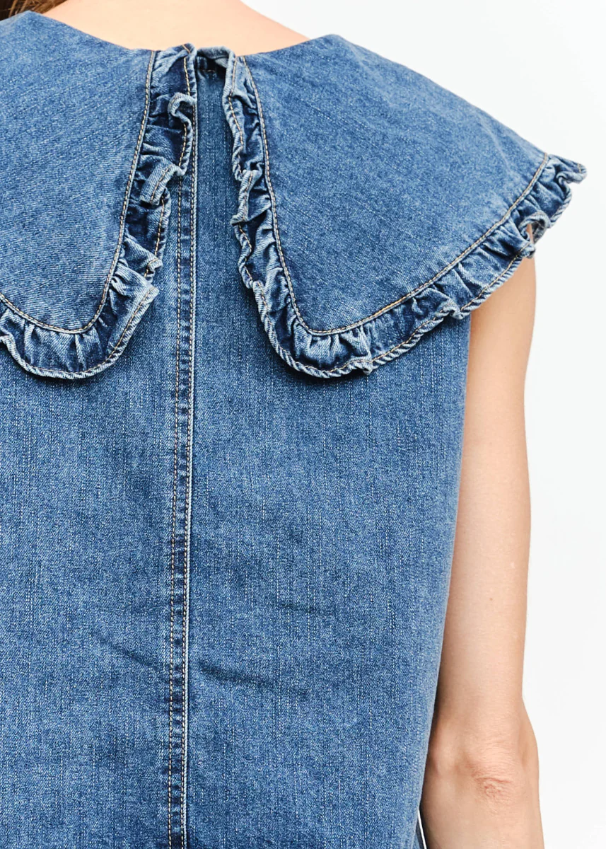 Addison Denim Top - Medium Wash - Image 3