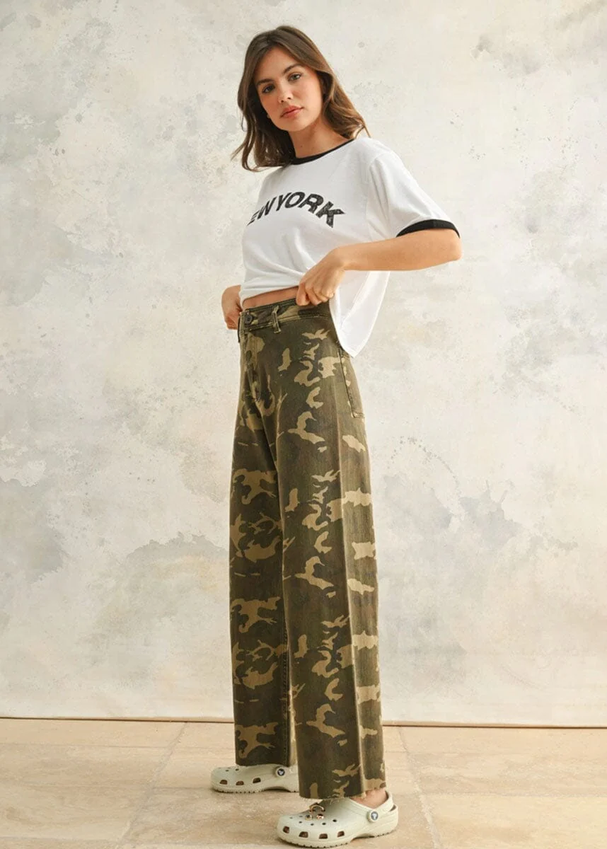 Aimee Lou Camo Print Pants - Image 2