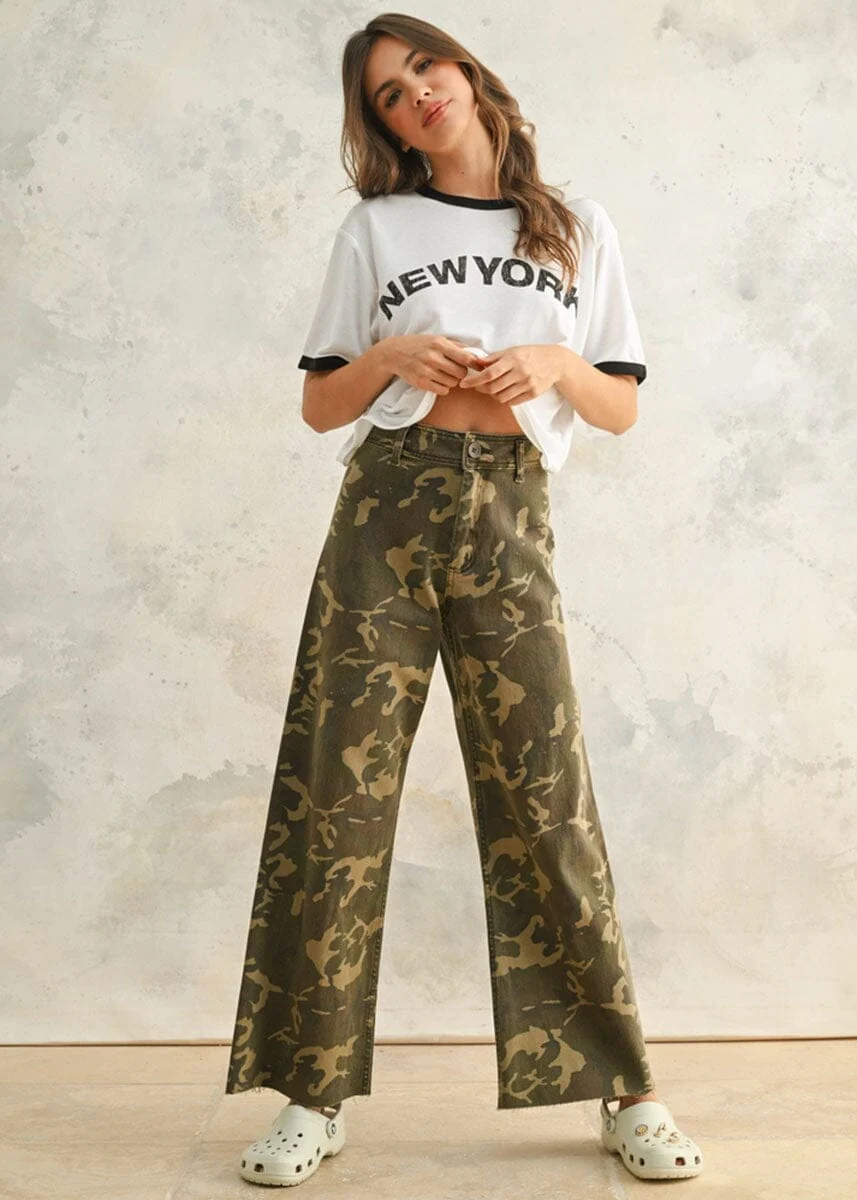 Aimee Lou Camo Print Pants - Image 4