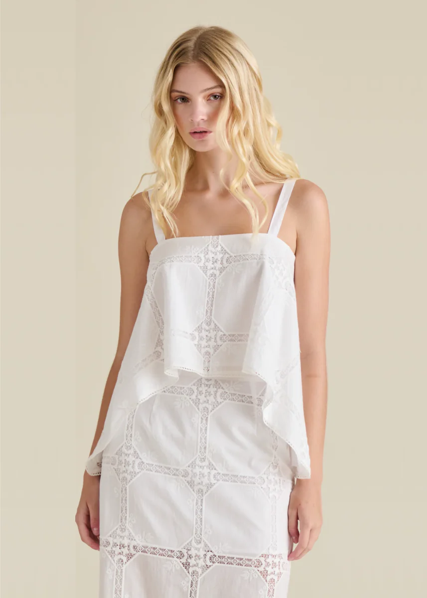 Ainslee Eyelet Top - Antique - Image 2