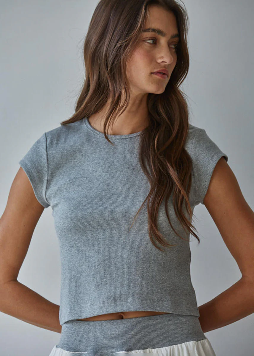 Aisling Top - Heather Grey - Image 2