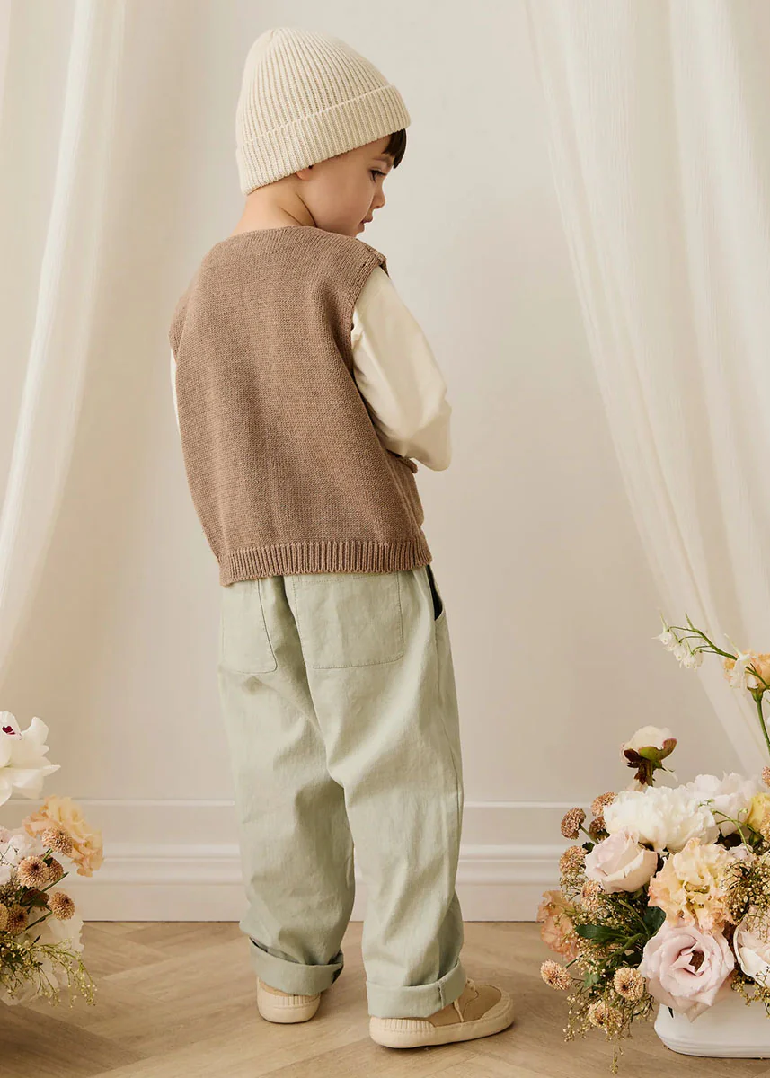 Ali Linen Pant - Lichen - Image 4