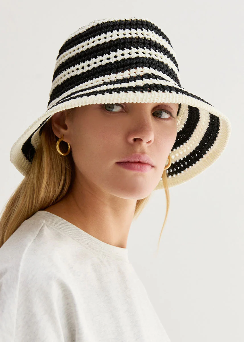 Amos Bucket Hat - Black/White - Image 2