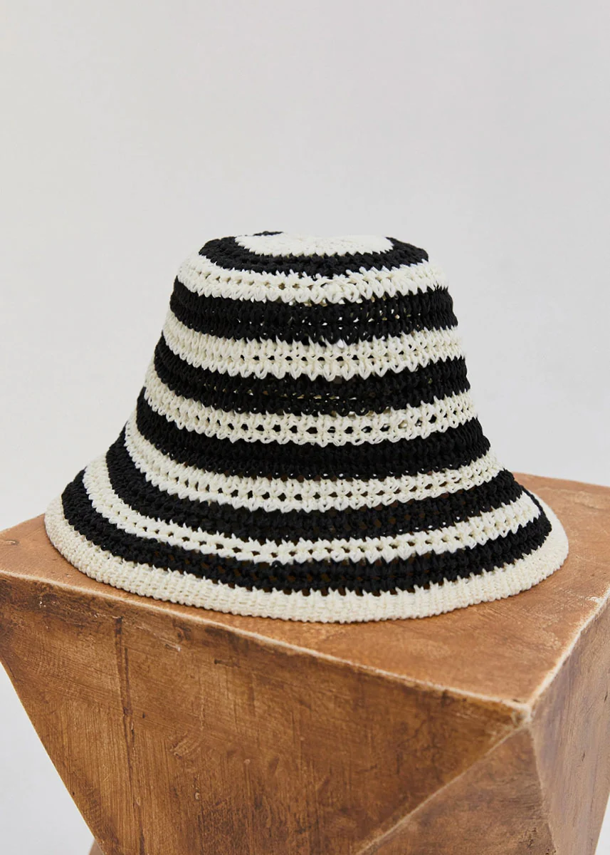 Amos Bucket Hat - Black/White - Image 3