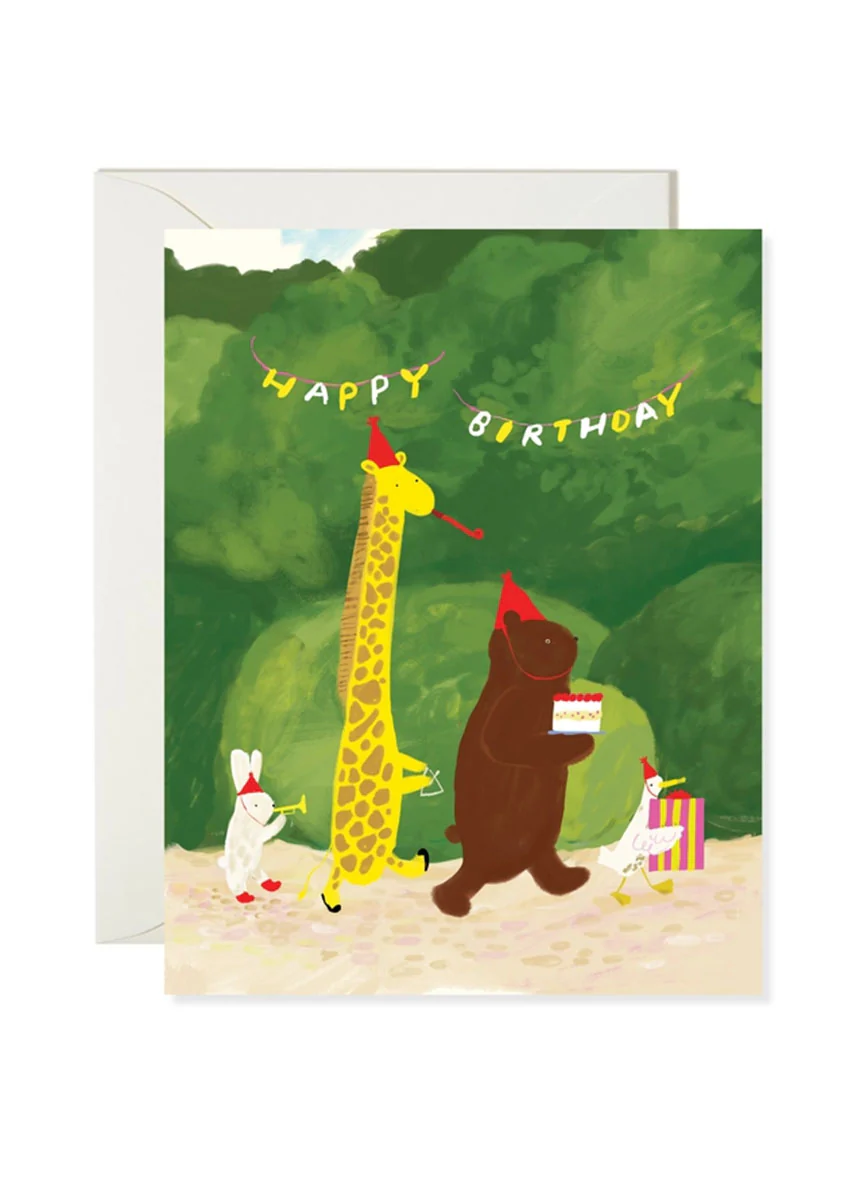 Animal Parade Birthday Card