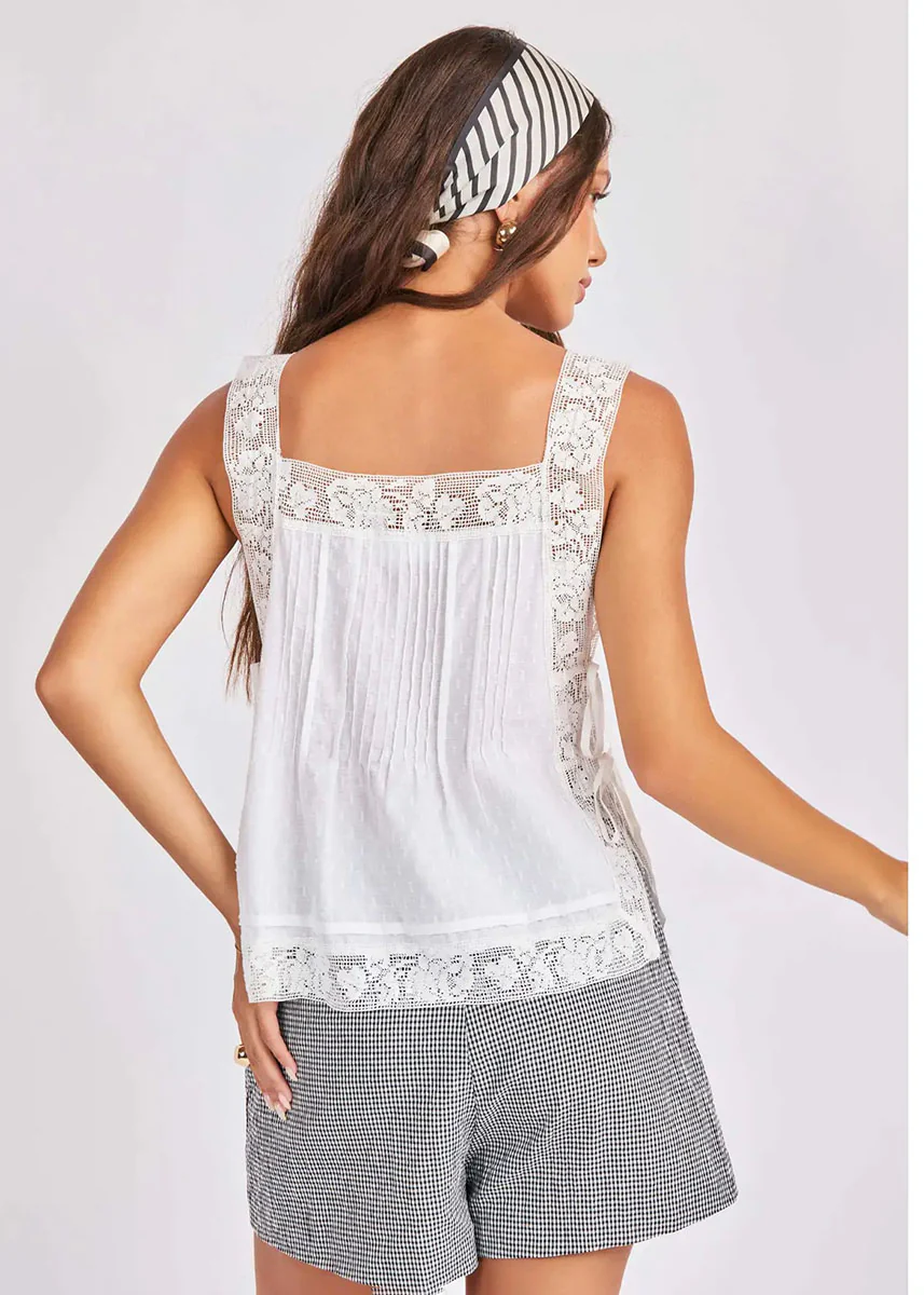 Ariel Apron Top - White - Image 4