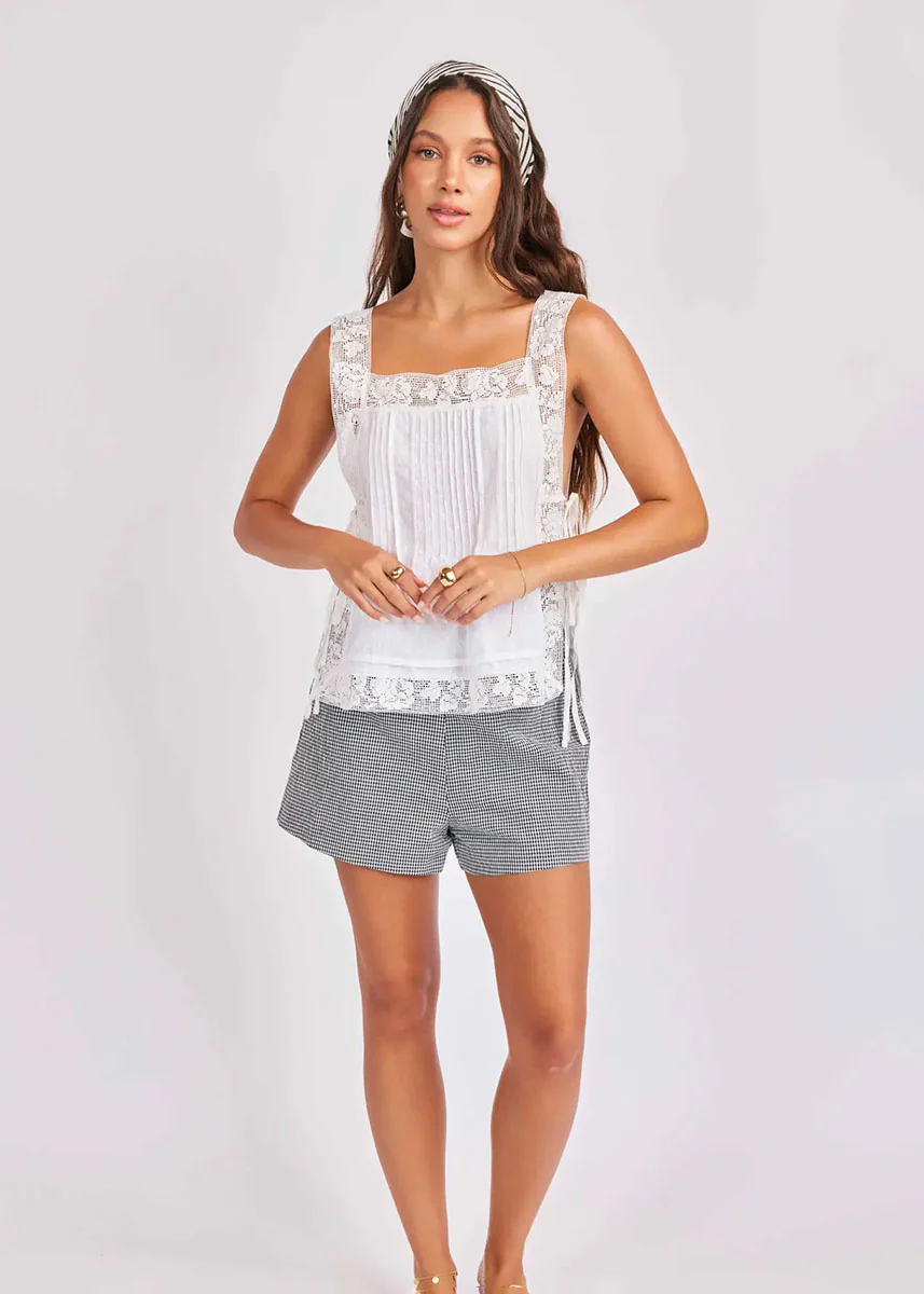 Ariel Apron Top - White - Image 5