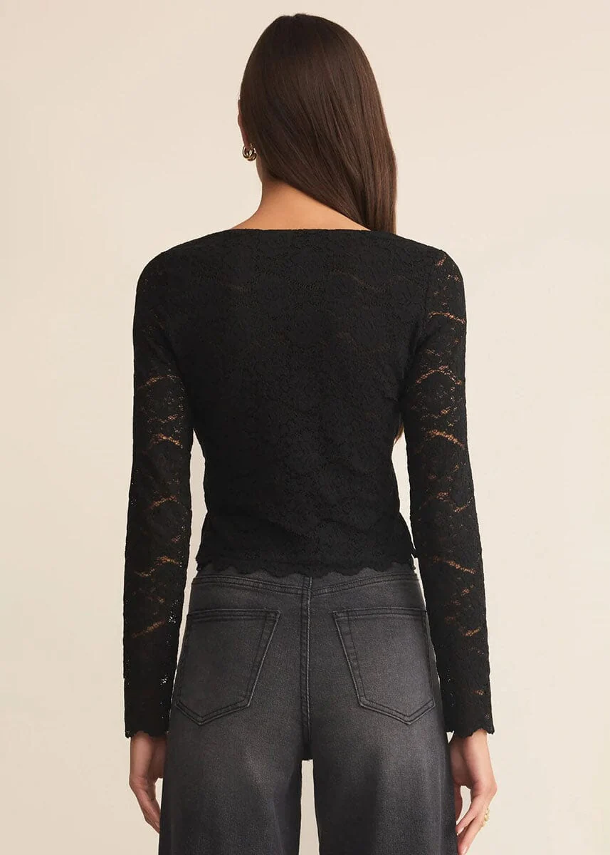 Aurora Lace Top - Black - Image 3