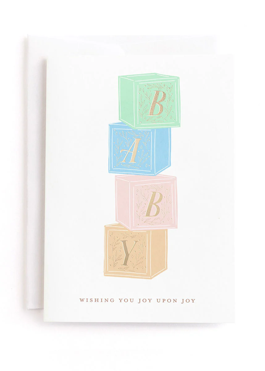 Baby Blocks New Baby Card