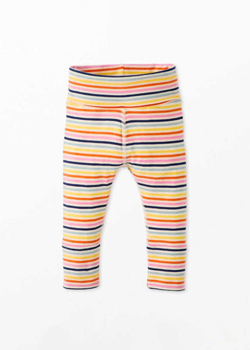 Baby Layette Wiggle Pants In HannaSoft™ - Multi Stripe