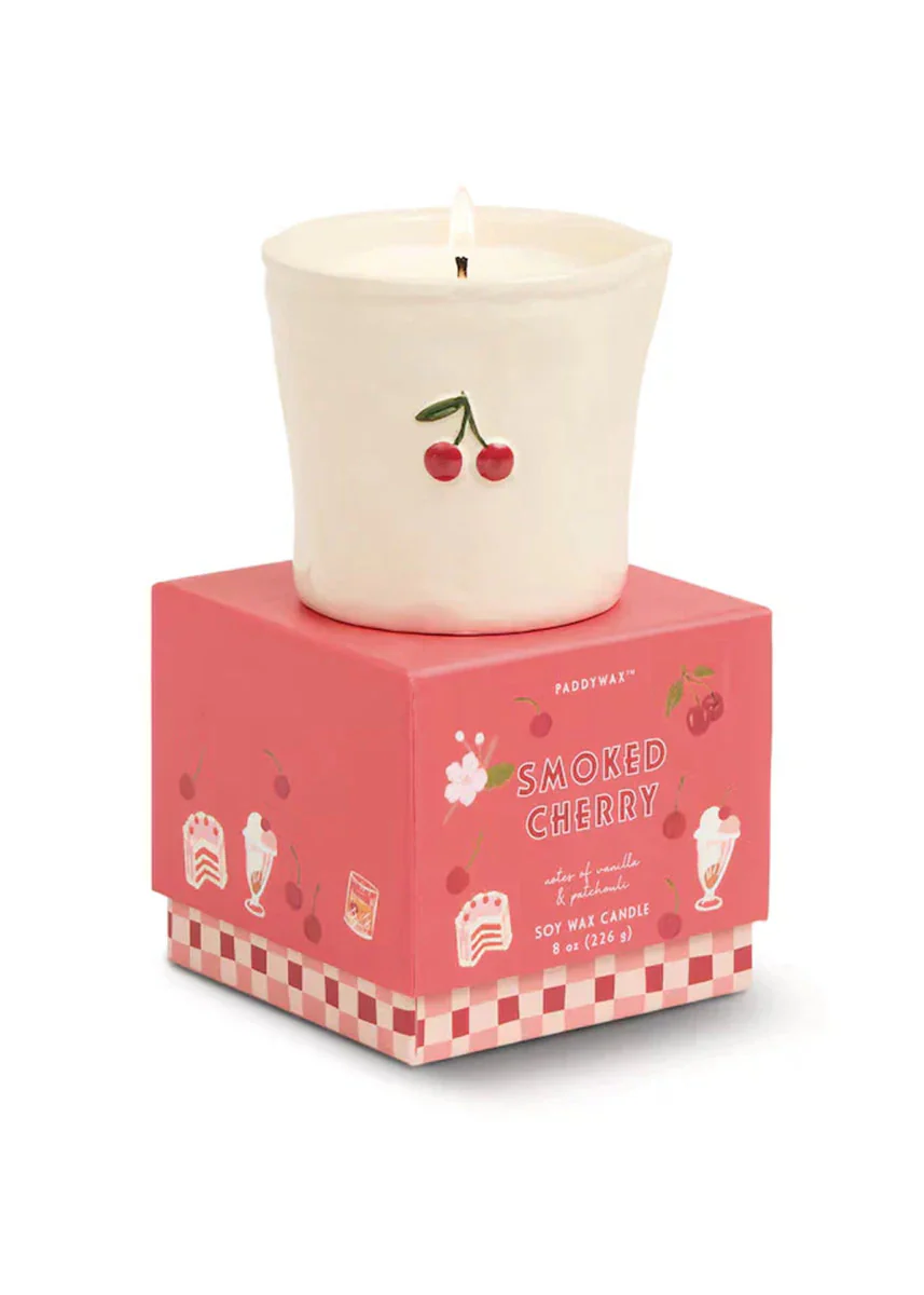 Bistro Cherry Ceramic Candle - Smoked Cherry - 8oz.