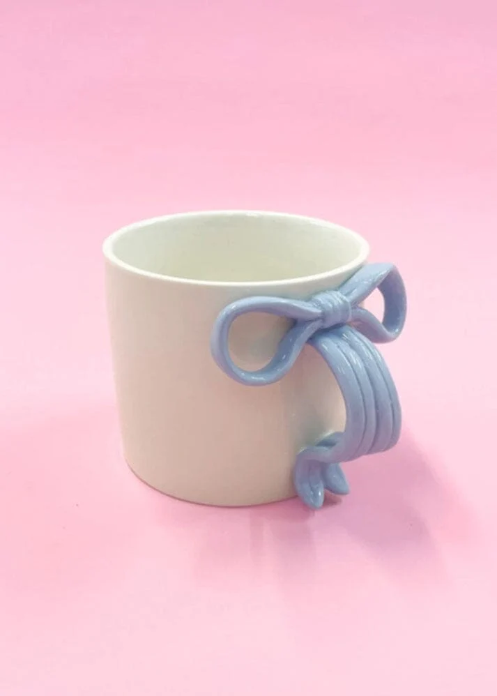 Blue Bow Coffee Mug - 15 oz.