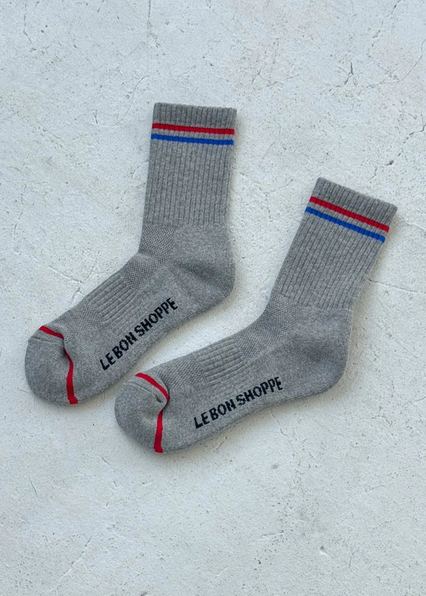 Boyfriend Socks - True Grey
