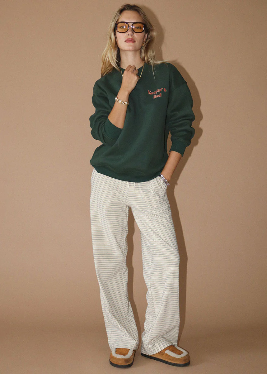 Briar Striped Lounge Pant - Cream - Image 5