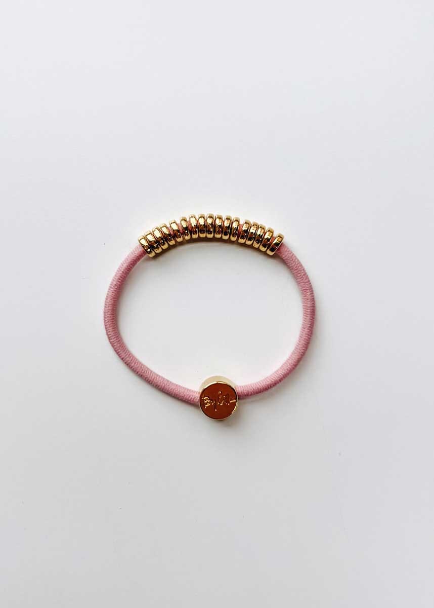 By Lilla Elastic Hairtie Bracelets - Gold Disc - Image 9