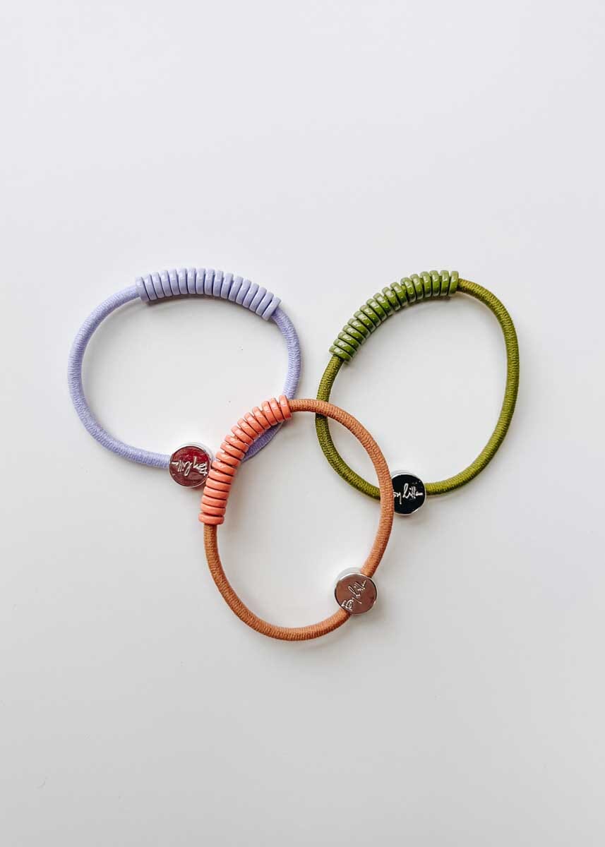 By Lilla Single Hair Tie Bracelet  - Enamel Discs - Image 5