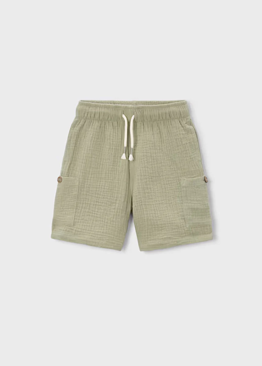 Callum Linen Wide Leg Shorts - Bamboo