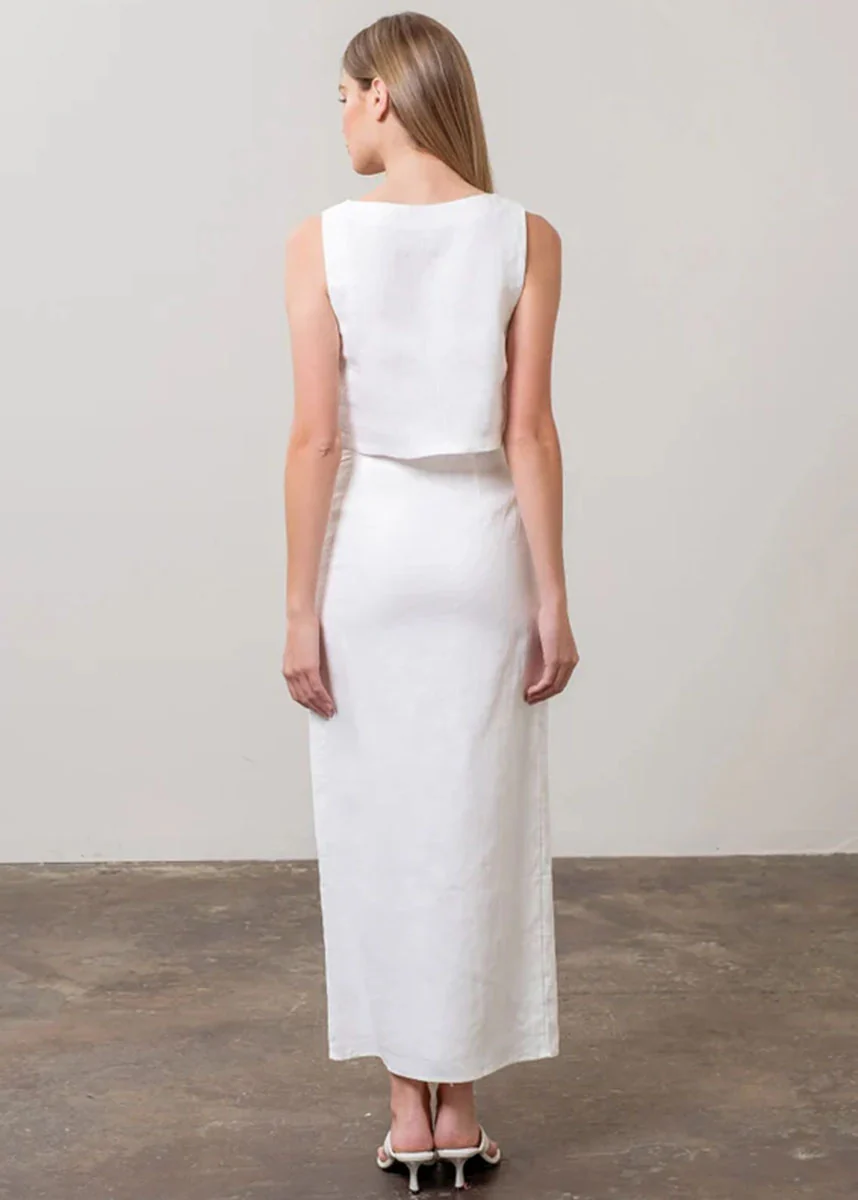 Catesby Crop Tank Top - White - Image 3