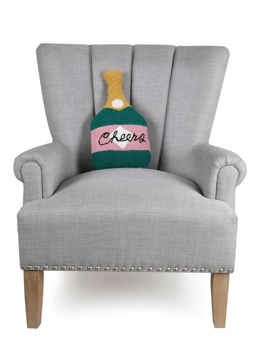Champagne Bottle Hook Pillow - Image 2