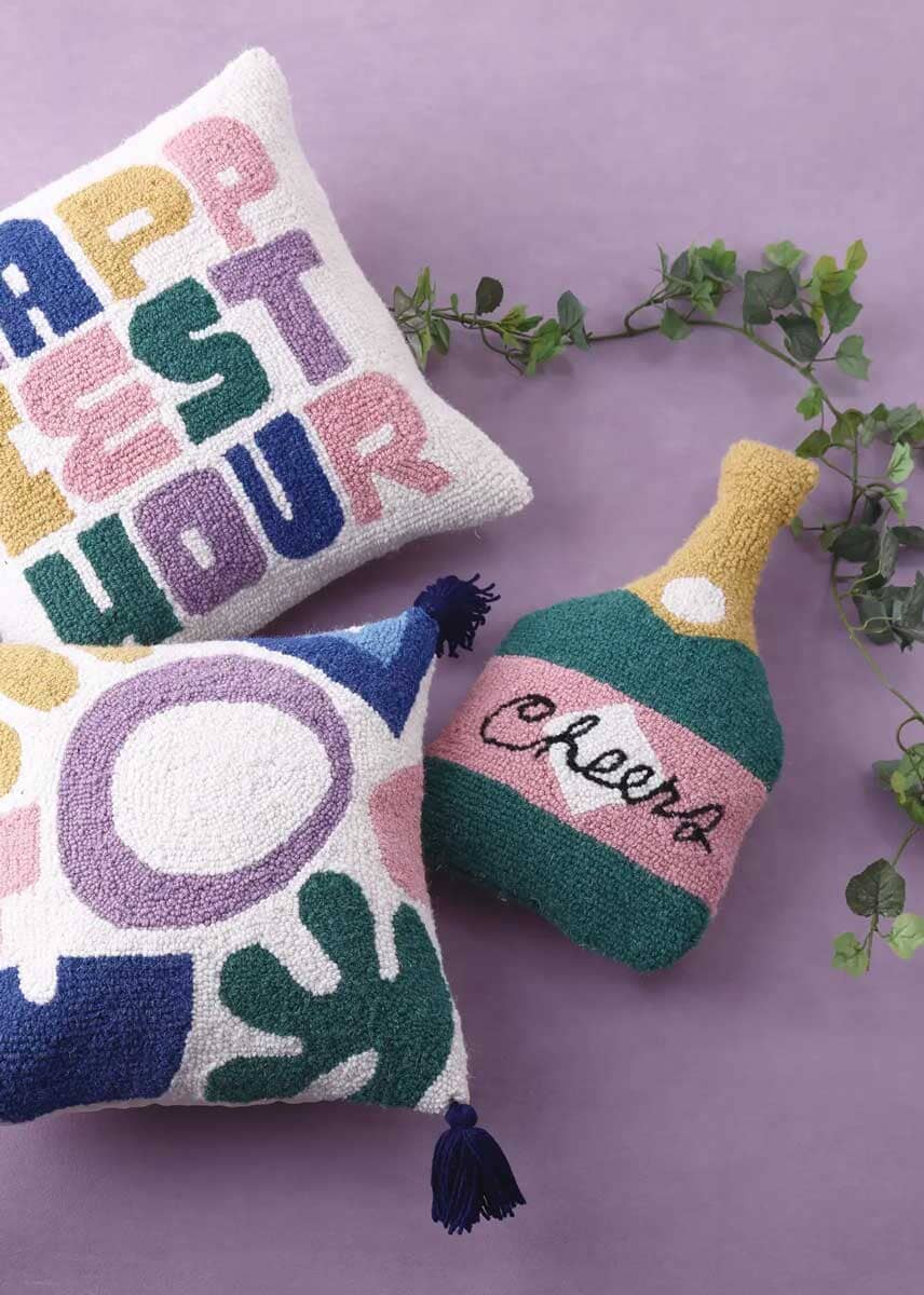Champagne Bottle Hook Pillow - Image 3
