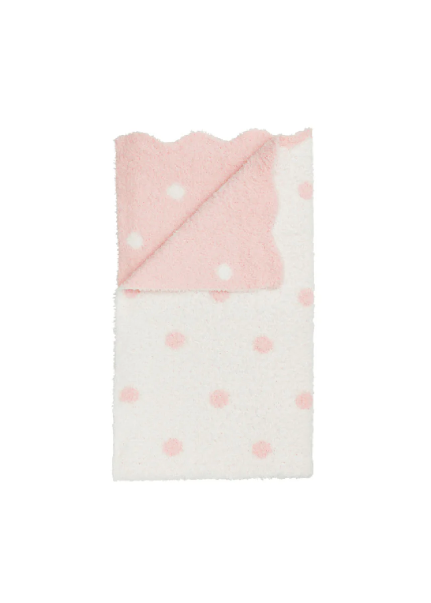Chenille Blanket - Pink Dot