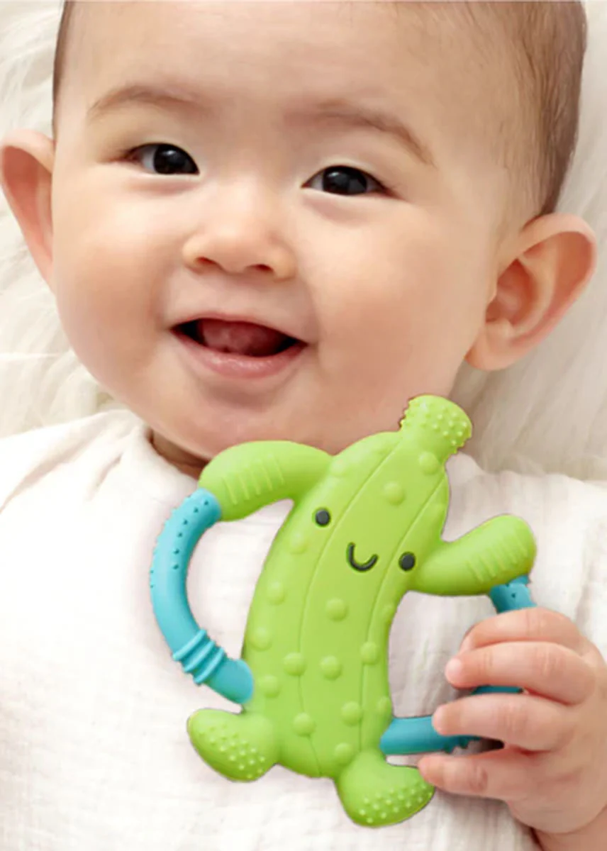 Chew Crew™ Silicone Handle Teether - Pickle - Image 2