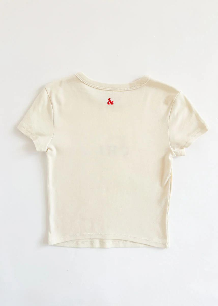 Chi Baseball Baby Tee - Natural - Image 6