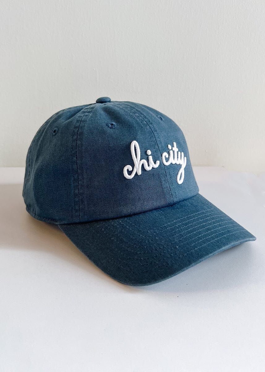 Chi City Cursive Dad Hat - Breaker Blue - Image 3