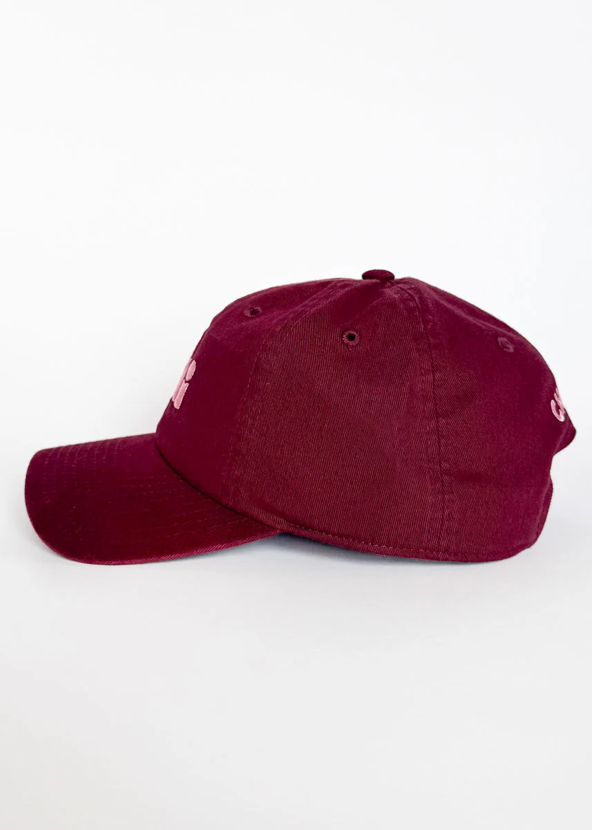 Chi Dad Hat - Burgundy & Pink - Image 6