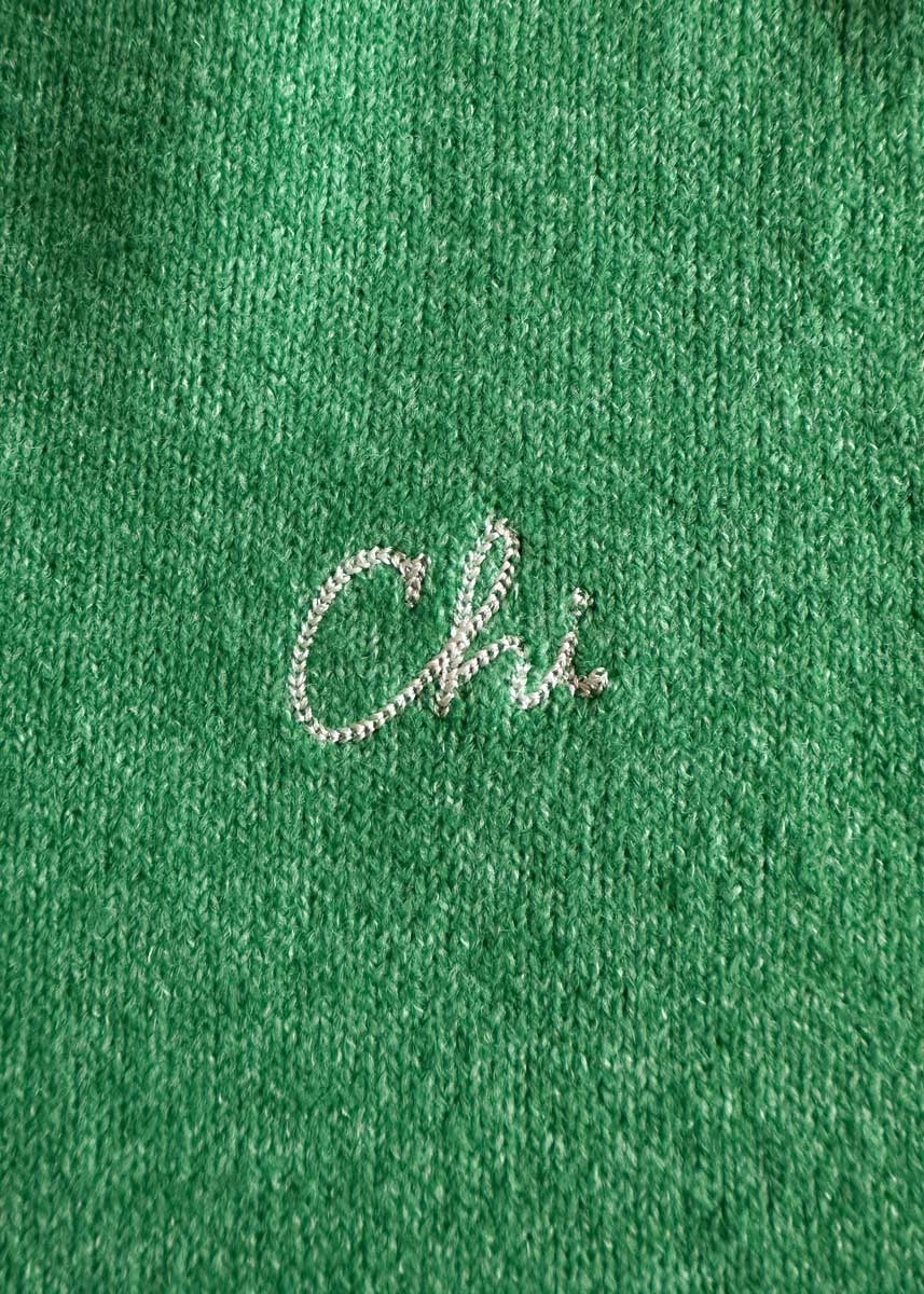 Chi Embroidered Piper Cardigan - Kelly Green - Image 8