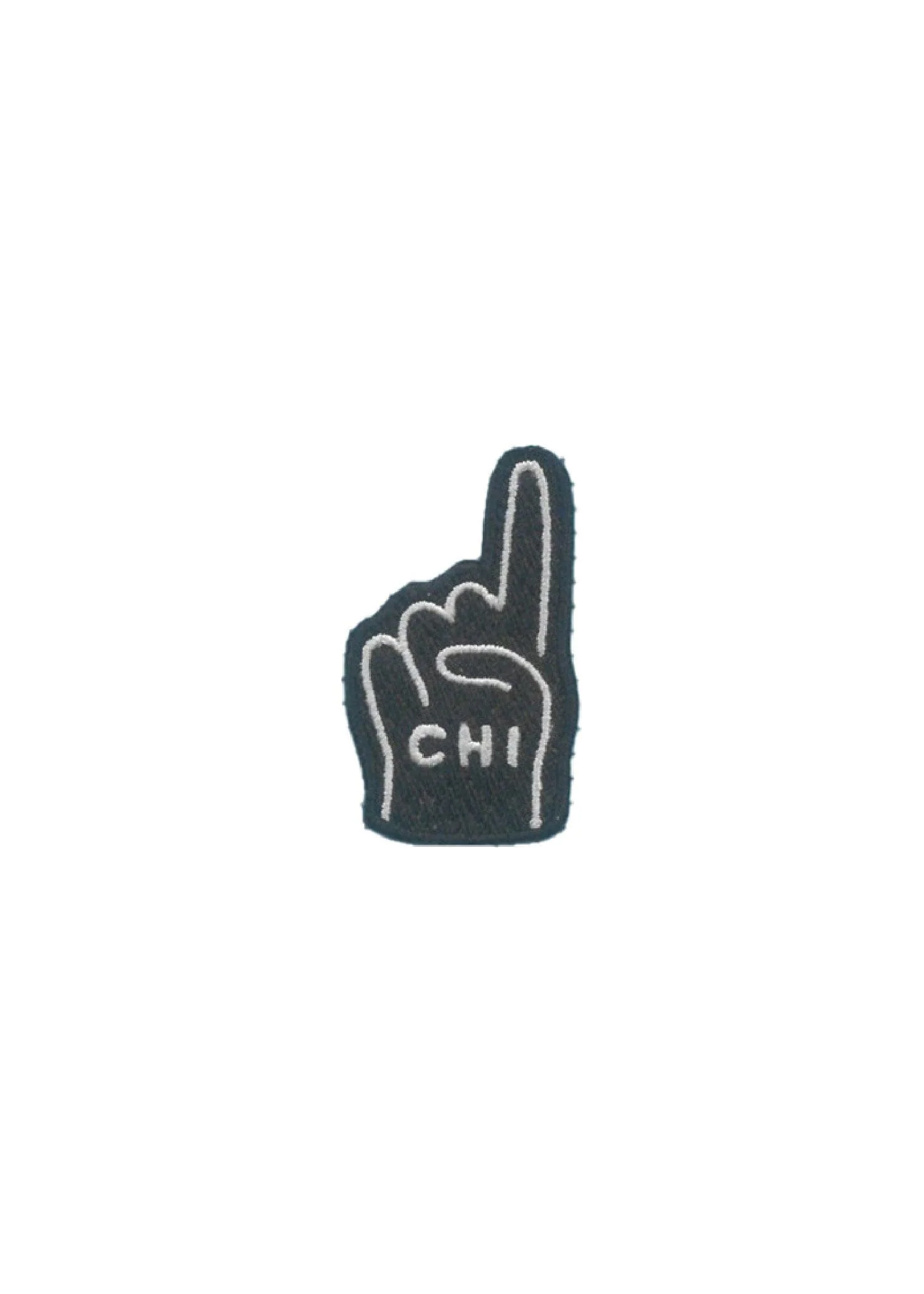 Chi Foam Finger Patch - Black & White