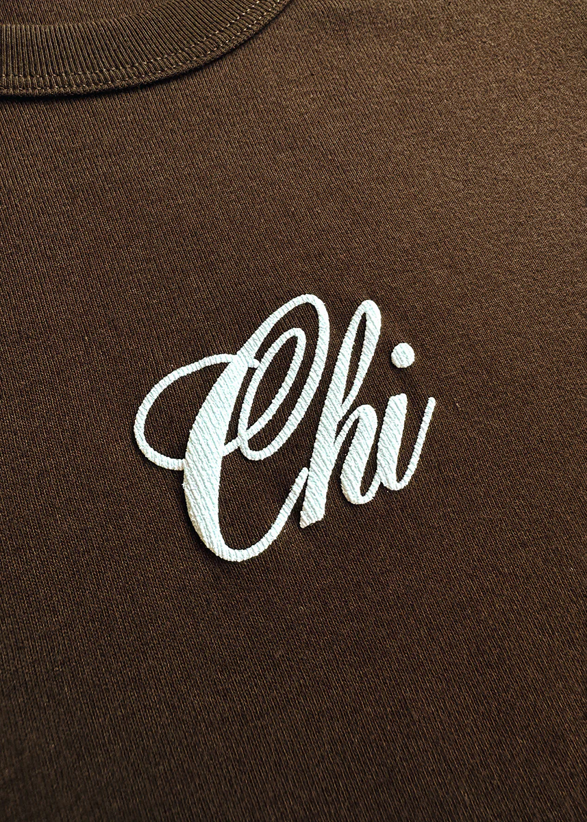 Chi Script Baby Tee - Chocolate - Image 6