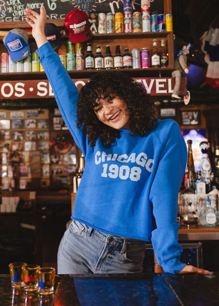 Chicago 1908 Classic Crew Sweatshirt - Vintage Royal Blue - Image 4