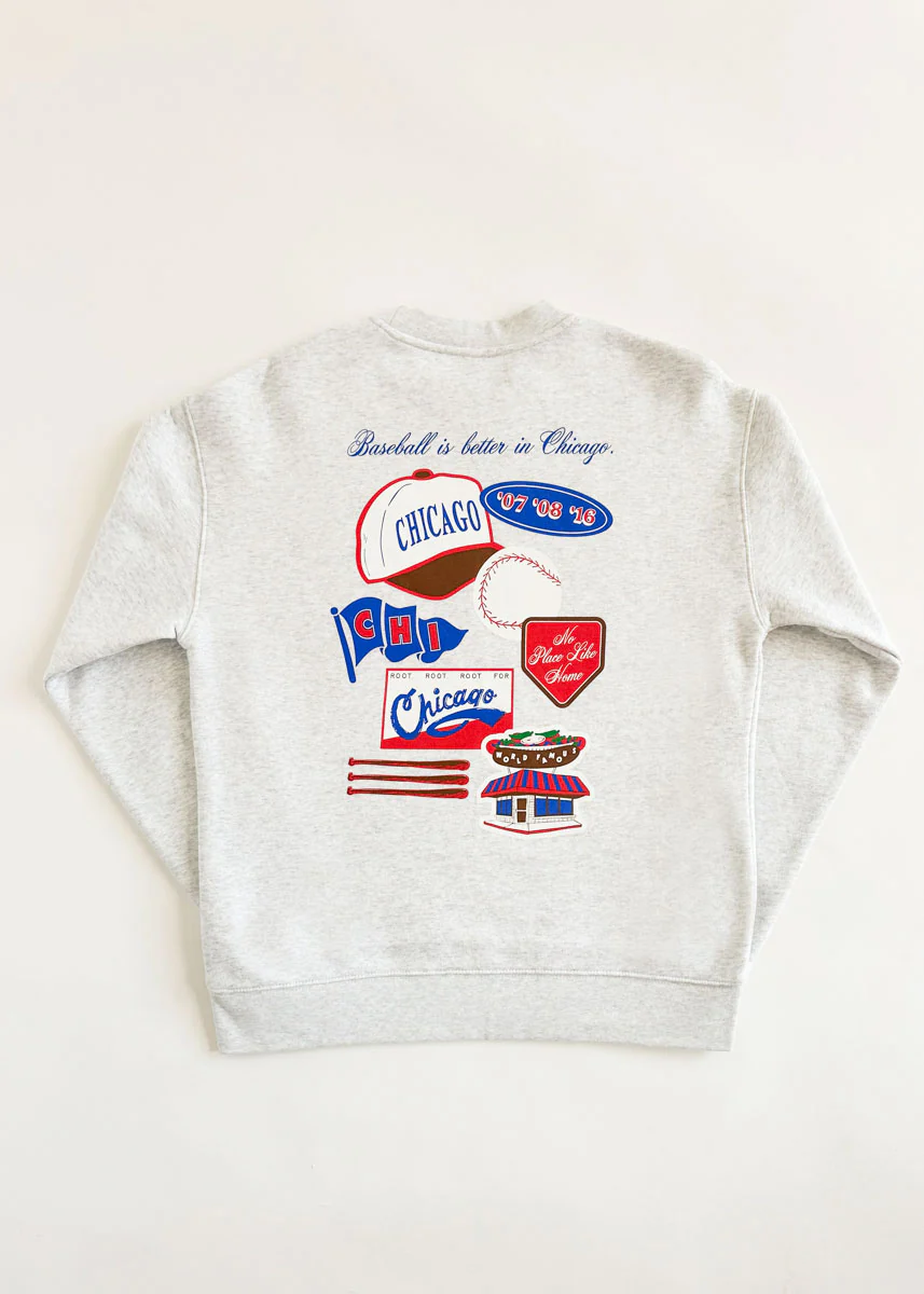 Chicago Baseball Patches Sweatshirt - Image 7