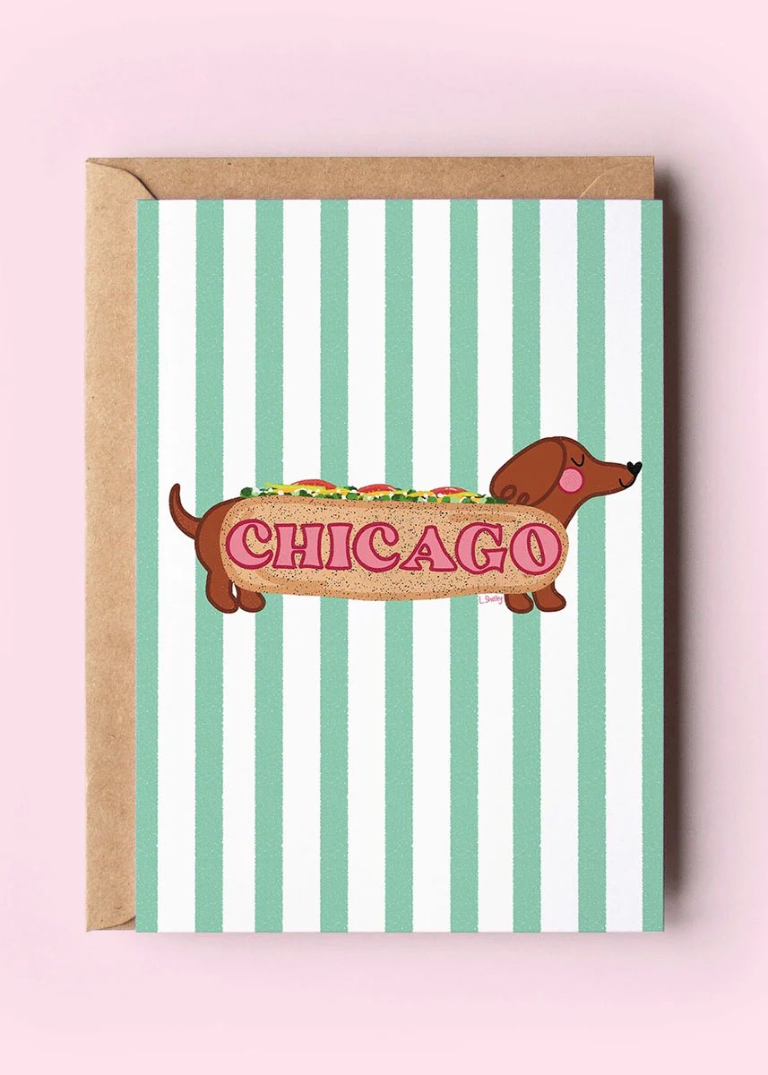 Chicago Classic Dog Greeting Card