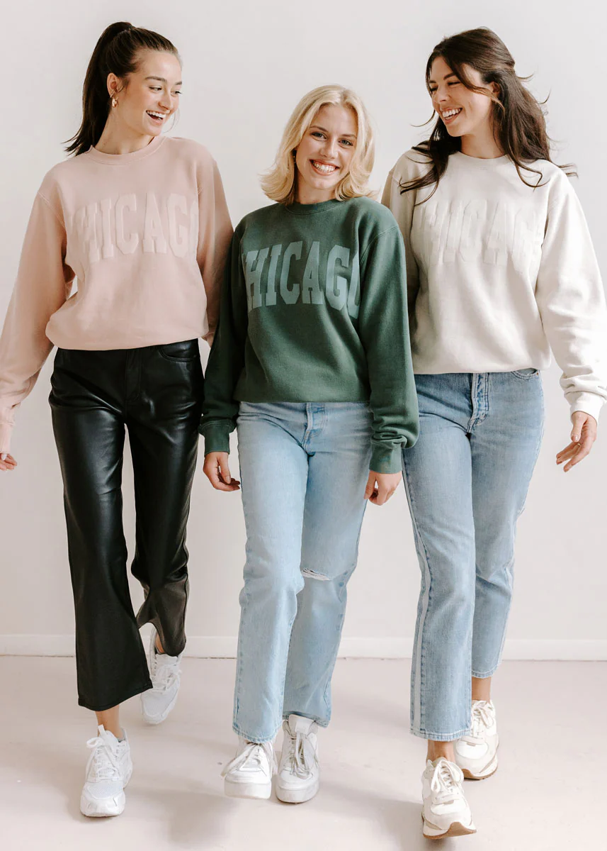 Chicago Collegiate Puff Sweatshirt - Alpine - Image 5