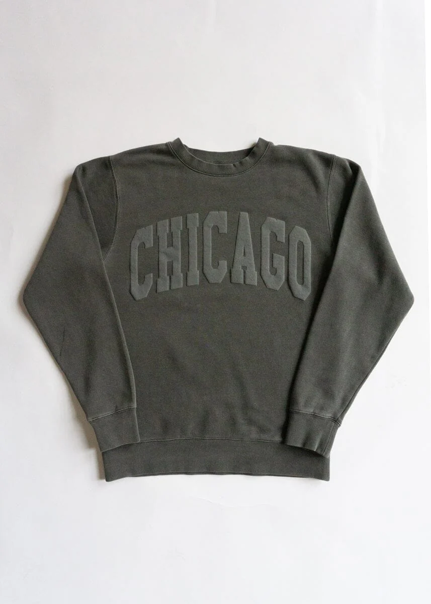 Chicago Collegiate Puff Sweatshirt - Black - Image 5