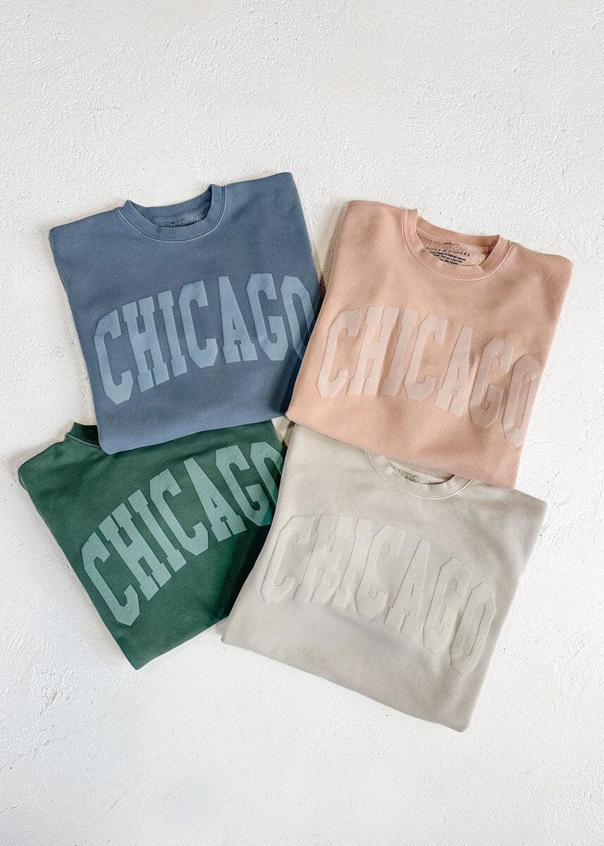 Chicago Collegiate Puff Sweatshirt - Slate Blue - Image 7
