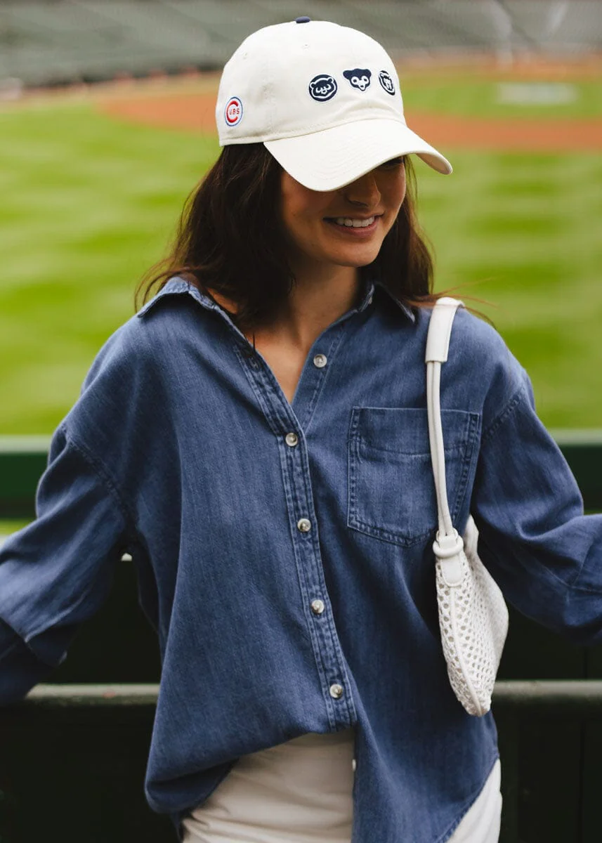 Chicago Cubs Bears Dad Hat - Ivory - Image 5