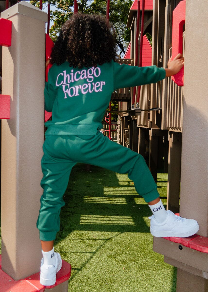 Chicago Forever! Sweatsuit Set - Forest Green - Image 2