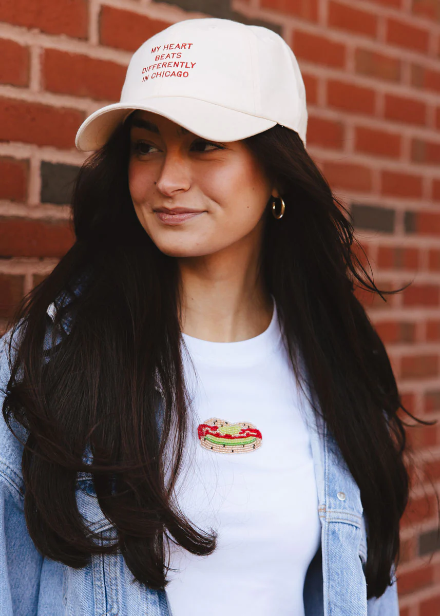Chicago Heartbeat Dad Hat - Ivory - Image 4
