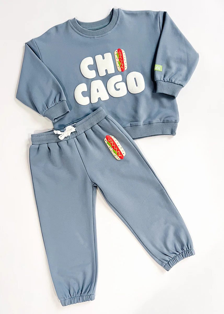 Chicago Hot Dog Terry Oversized Sweatsuit Set - Image 2