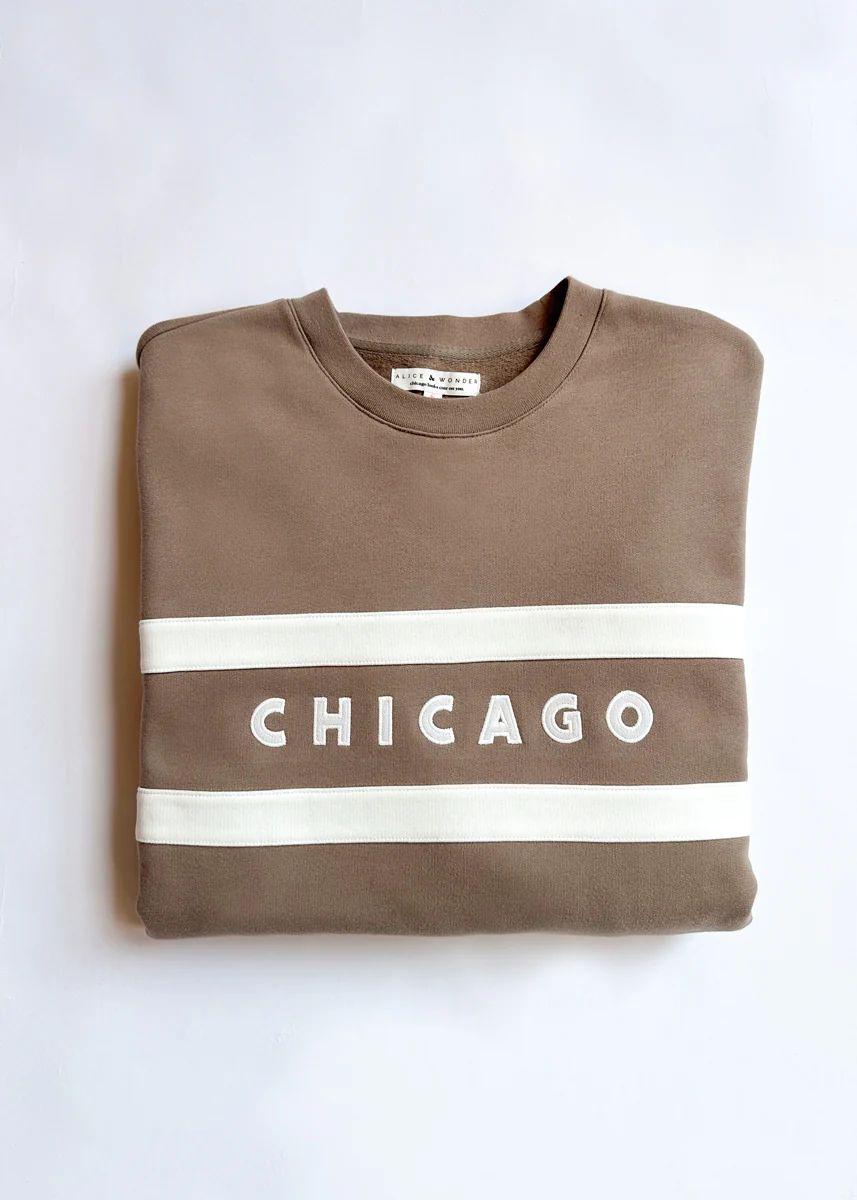 Chicago Oversized Rugby Sweatshirt - Taupe - Image 5