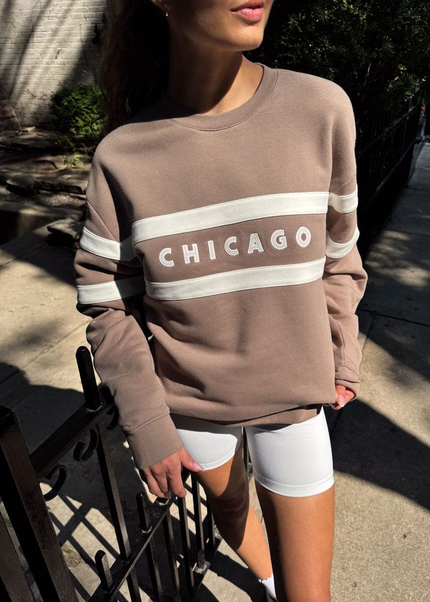 Chicago Oversized Rugby Sweatshirt - Taupe - Image 6