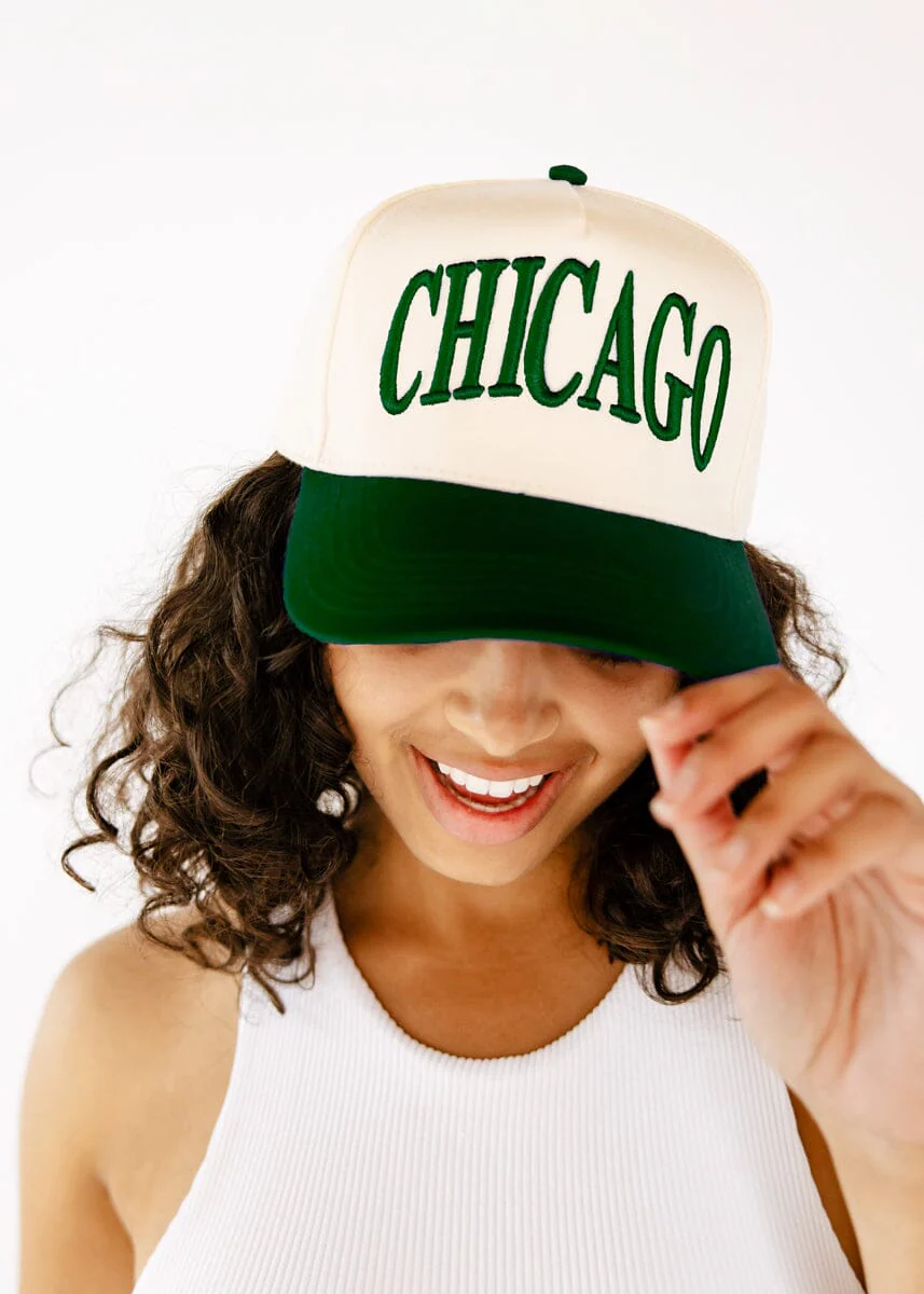 Chicago Puff Baseball Cap - Green - Image 4