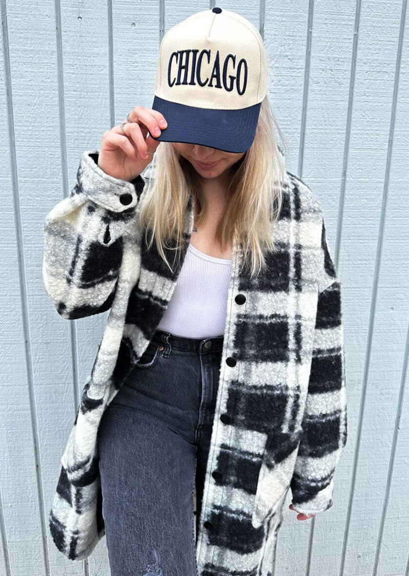 Chicago Puff Baseball Cap - Navy - Image 5