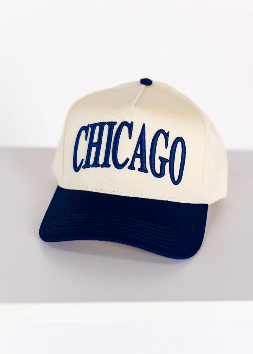 Chicago Puff Baseball Cap - Navy - Image 7