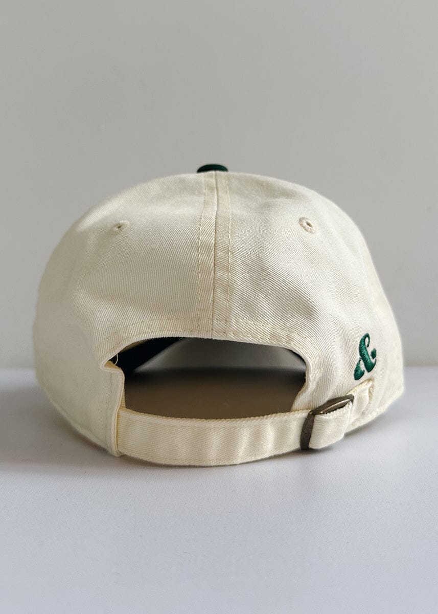Chicago Script Baseball Cap - Ivory & Dark Green - Image 7